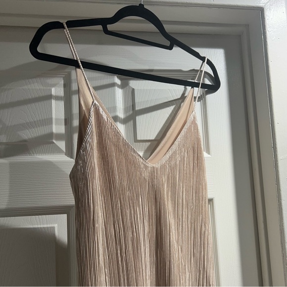 Zara Tan Spaghetti Strap Slip Maxi Dress for Cocktail - Picture 2 of 6